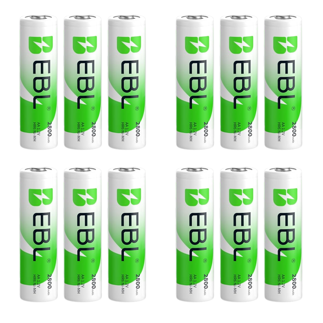 EBL AA Akkus 2800mAh (12er Pack)