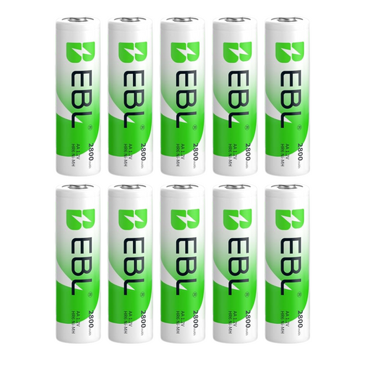 EBL AA rechargeable batteries 2800mAh NiMh for Metz 60 CT adapter
