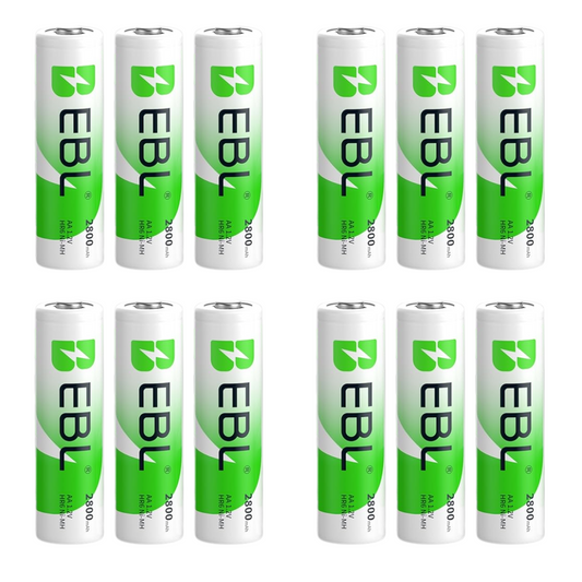 EBL AA Akkus 2800mAh (12er Pack)