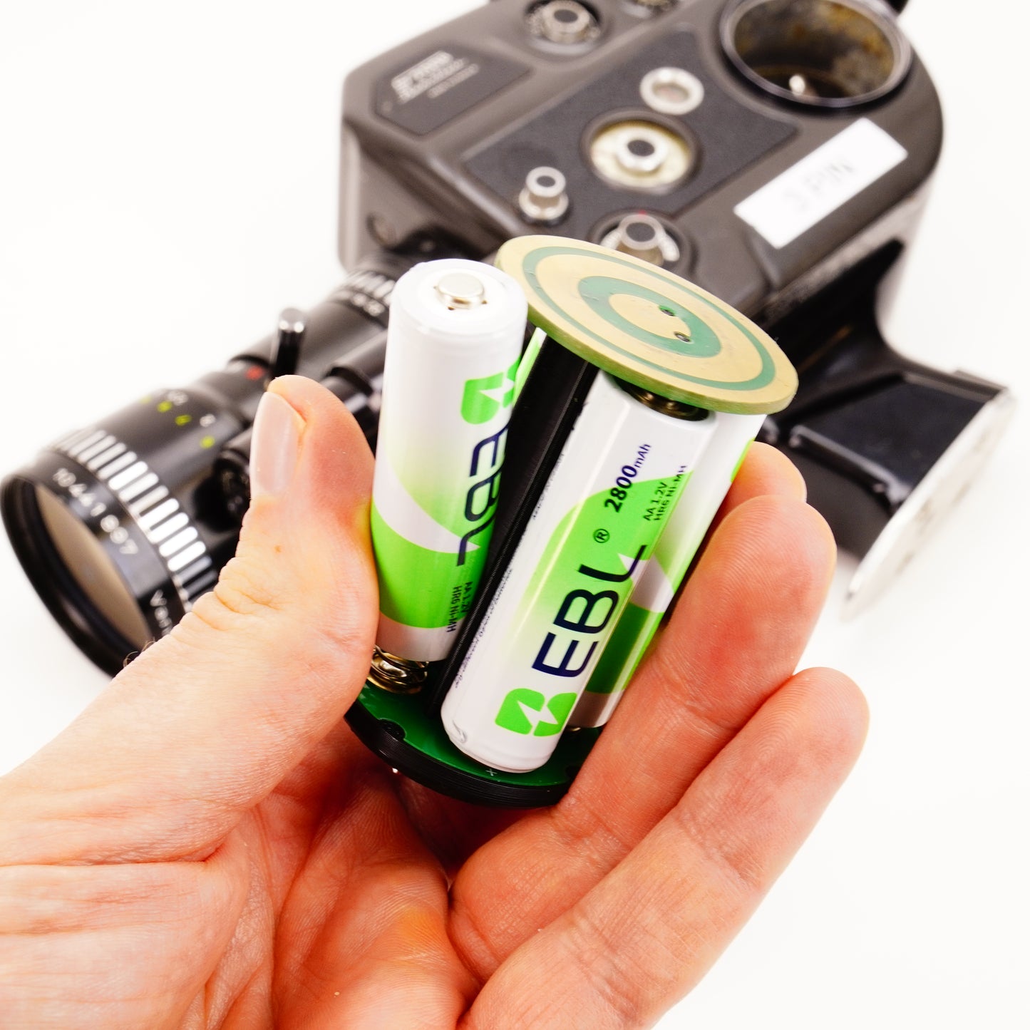 Adattatore batteria Beaulieu S2008 (3 poli) - 4x batterie ricaricabili AA