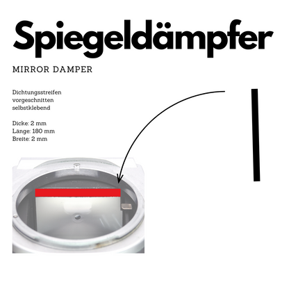 Universal light seal set with mirror damper for Canon, Nikon, Minolta & Olympus